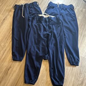 Augusta Lot Of New Softball Pants Blue/Navy Girls L - Ladies  Medium